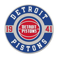 Detroit Pistons round est Collector Enamel Pin Jewelry Card