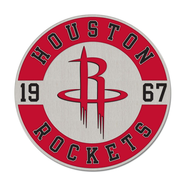 Houston Rockets round est Collector Enamel Pin Jewelry Card