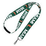 Miami Hurricanes Lanyards w/Breakaway 1"