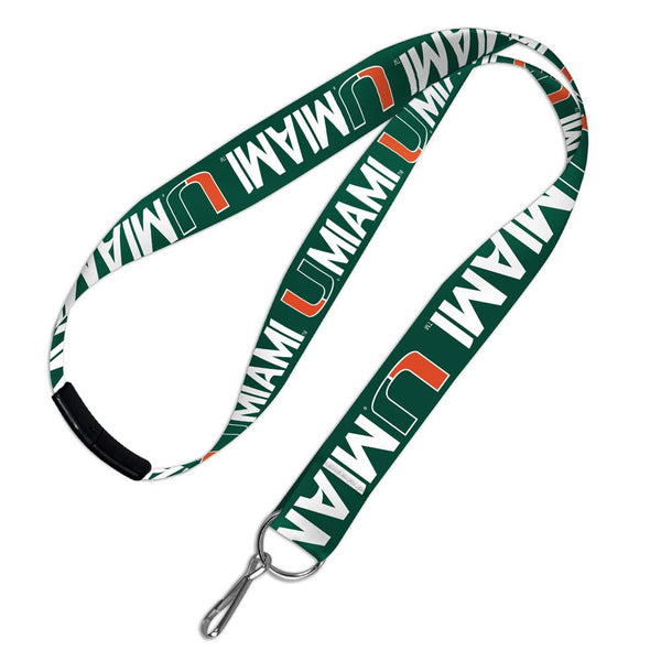 Miami Hurricanes Lanyards w/Breakaway 1"