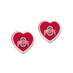 Ohio State Buckeyes Earrings w/3D Heart