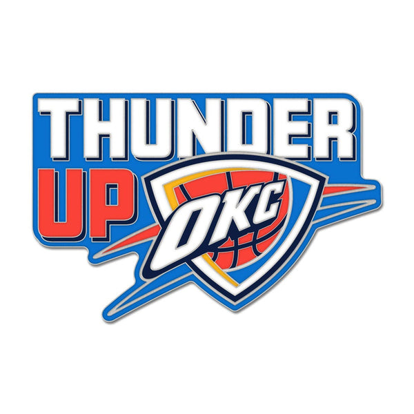 Oklahoma City Thunder slogan Collector Enamel Pin Jewelry Card