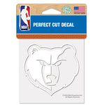Memphis Grizzlies Perfect Cut White Decal 4" x 4"