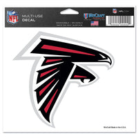 Atlanta Falcons Multi-Use Decal -Clear Bckrgd 5" x 6"