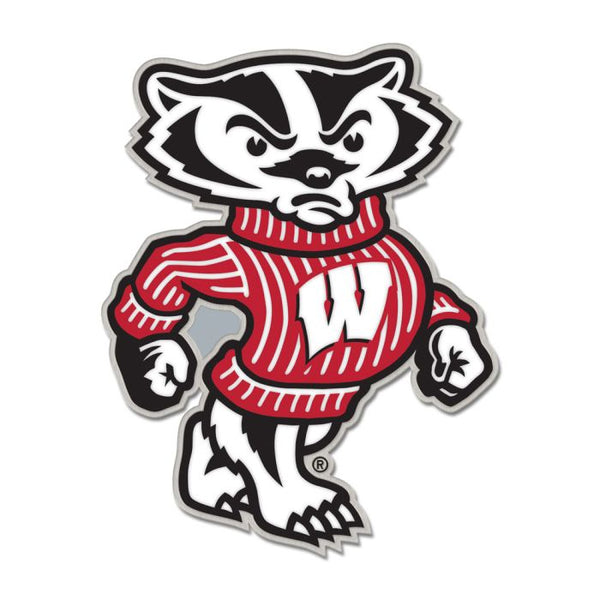 Wholesale-Wisconsin Badgers Mascot Collector Enamel Pin Jewelry Card