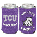 Wholesale-TCU Horned Frogs COLORED HEATHER Can Cooler 12 oz.