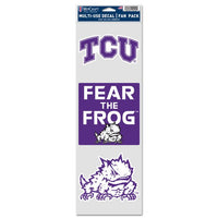 Wholesale-TCU Horned Frogs Fan Decals 3.75" x 12"