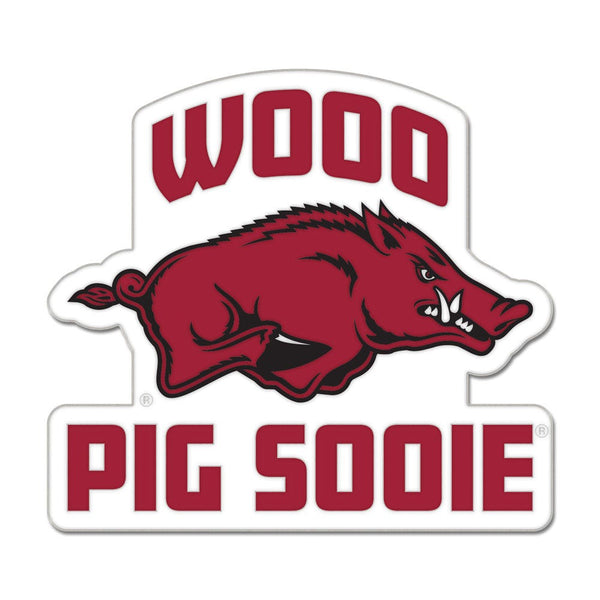 Arkansas Razorbacks SLOGAN Collector Enamel Pin Jewelry Card