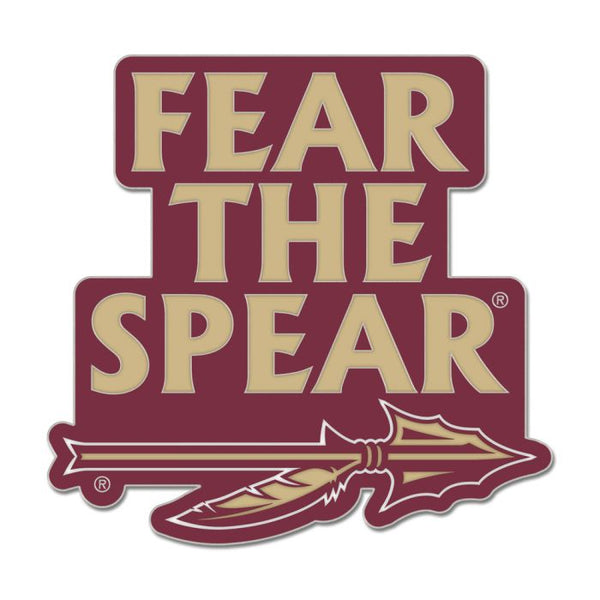 Wholesale-Florida State Seminoles SLOGAN Collector Enamel Pin Jewelry Card