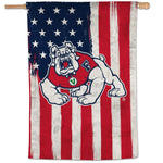 Wholesale-Fresno State Bulldogs PATRIOTIC Vertical Flag 28" x 40"