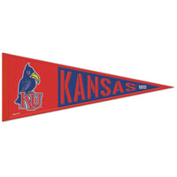 KANSAS JAYHAWKS / Vintage Collegiate VAULT Wool Pennant 13" x 32"