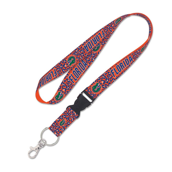 Florida Gators LEOPARD PRINT Lanyard w/detachable buckle 1"