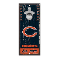 Chicago Bears Bottle Opener Sign 5x11