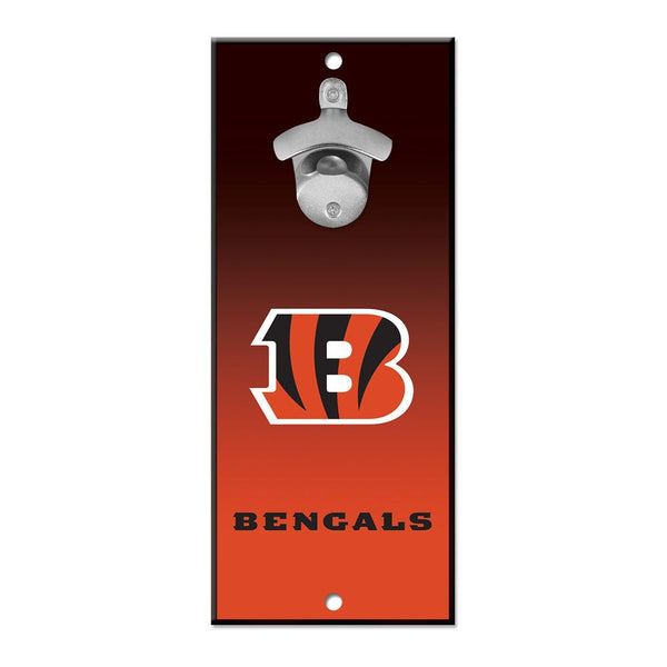 Cincinnati Bengals Bottle Opener Sign 5x11