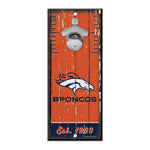 Denver Broncos Bottle Opener Sign 5x11