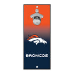 Denver Broncos Bottle Opener Sign 5x11