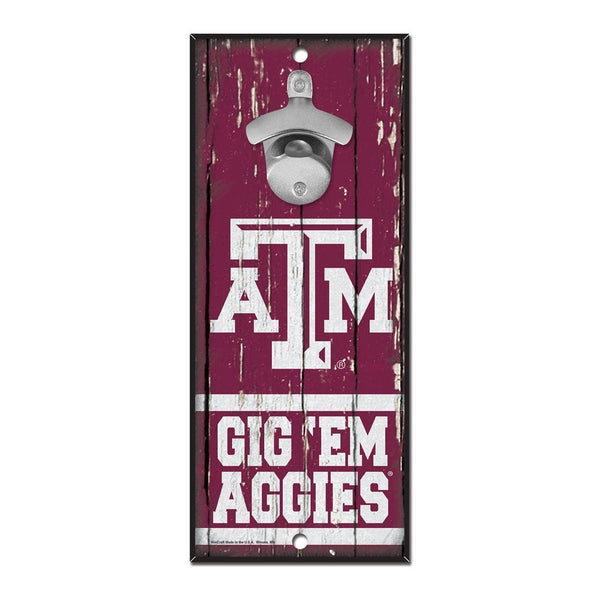 Texas A&M Aggies Bottle Opener Sign 5x11