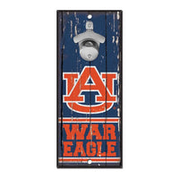 Wholesale-Auburn Tigers Bottle Opener Sign 5x11