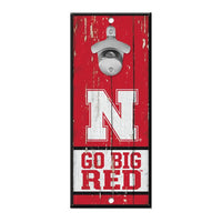 Wholesale-Nebraska Cornhuskers Bottle Opener Sign 5x11