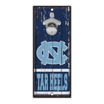 North Carolina Tar Heels Bottle Opener Sign 5x11