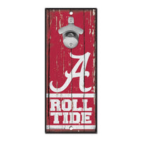 Alabama Crimson Tide Bottle Opener Sign 5x11