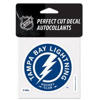 Tampa Bay Lightning Round Perfect Cut Color Decal 4" x 4"