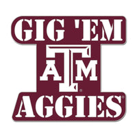 Texas A&M Aggies Slogan Collector Enamel Pin Jewelry Card