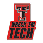 Wholesale-Texas Tech Red Raiders Slogan Collector Enamel Pin Jewelry Card