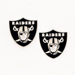 Las Vegas Raiders Earrings Jewelry Card