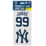 New York Yankees PLAYERS CHOICE DIAMOND CLUB(R) Perfect Cut Decal Set of two 4"x4" Aaron Judge
