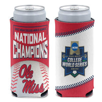 Wholesale-NCAA Men's CWS Champions Ole Miss Rebels MEN'S COLLEGE WORLD SERIES CH 12 oz Slim Can Cooler