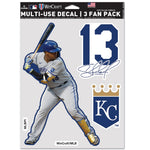 Kansas City Royals PLAYERS CHOICE DIAMOND CLUB(R) Multi Use 3 Fan Pack Salvador Perez