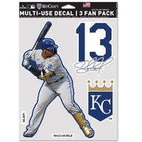 Kansas City Royals PLAYERS CHOICE DIAMOND CLUB(R) Multi Use 3 Fan Pack Salvador Perez