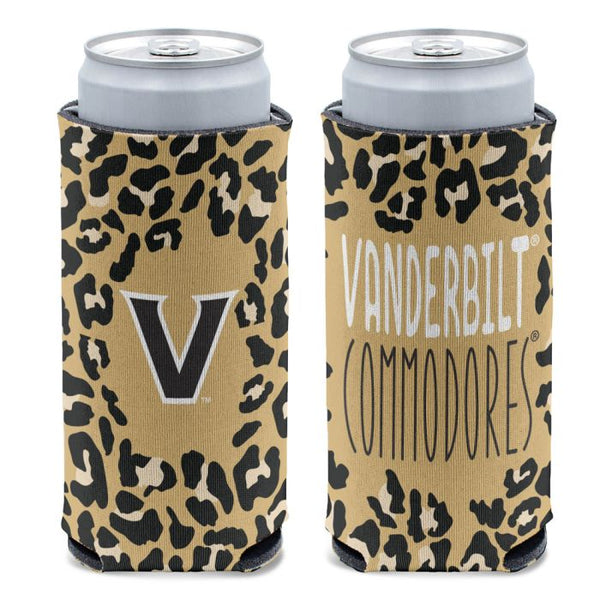 Wholesale-Vanderbilt Commodores LEOPARD 12 oz Slim Can Cooler