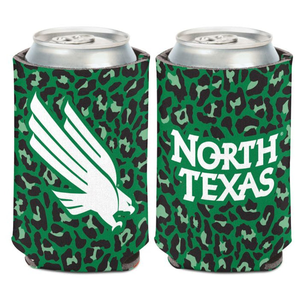 Wholesale-North Texas Mean Green LEOPARD Can Cooler 12 oz.