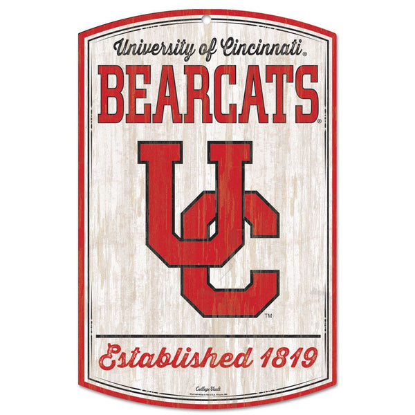 Cincinnati Bearcats /College Vault Wood Sign 11" x 17" 1/4" thick