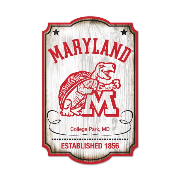 Wholesale-Maryland Terrapins / Vintage Collegiate Wood Sign 11" x 17" 1/4" thick