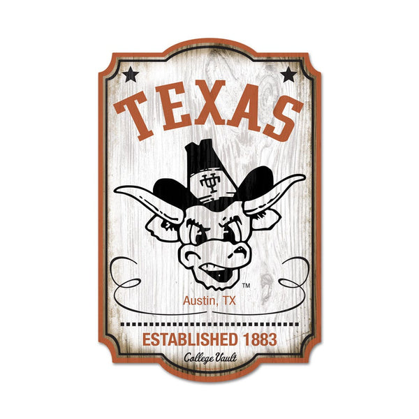 Texas Longhorns /College Vault Wood Sign 11" x 17" 1/4" thick