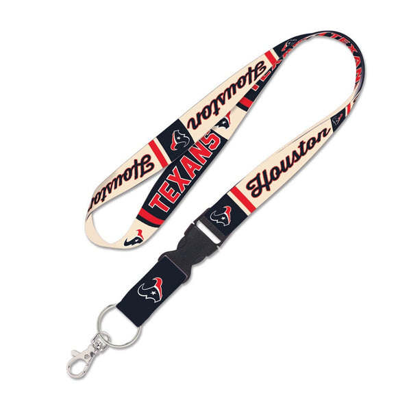 Houston Texans VINTAGE Lanyard w/detachable buckle 1"