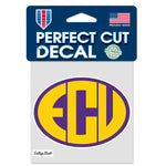 Wholesale-East Carolina Pirates /College Vault Perfect Cut Color Decal 4" x 4"