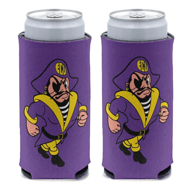 Wholesale-East Carolina Pirates /College Vault 12 oz Slim Can Cooler