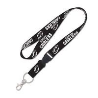 Cleveland Cavaliers BLACK Lanyard w/detachable buckle 1"