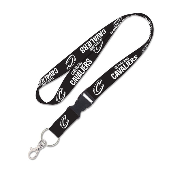 Cleveland Cavaliers BLACK Lanyard w/detachable buckle 1"