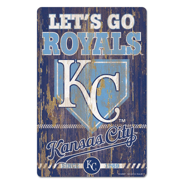 Kansas City Royals SLOGAN Wood Sign 11" x 17" 1/4" thick