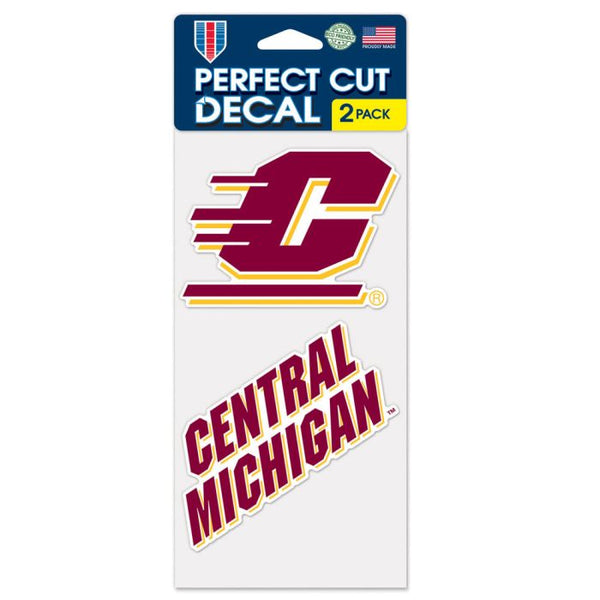 Wholesale-Central Michigan Chippewas Perfect Cut Decal set of two 4"x4"