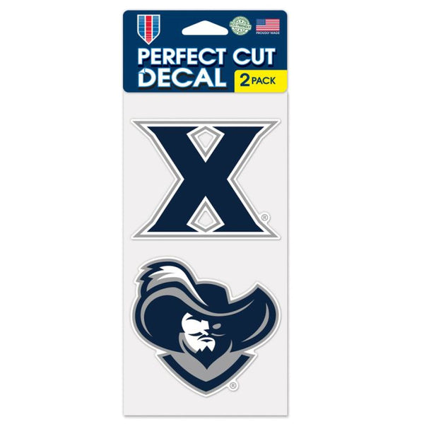 Wholesale-Xavier Musketeers Perfect Cut Decal set of two 4"x4"