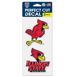 Wholesale-Illinois State Redbirds Perfect Cut Decal set of two 4"x4"