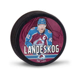 Colorado Avalanche Hockey Puck Packaged Gabriel Landeskog