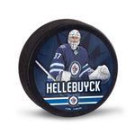 Winnipeg Jets Hockey Puck Packaged Connor Hellebuyck