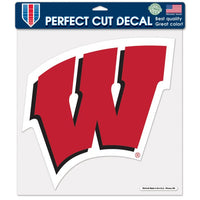 Wholesale-Wisconsin Badgers Perfect Cut Color Decal 12" x 12"